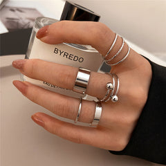 Vintage Hollow Butterfly Ring Set for Women - 22 Pieces