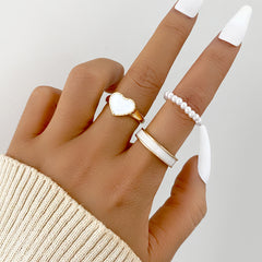 Vintage Hollow Butterfly Ring Set for Women - 22 Pieces
