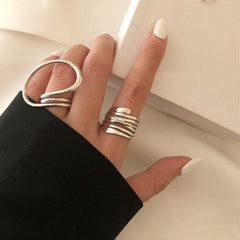 Vintage Hollow Butterfly Ring Set for Women - 22 Pieces