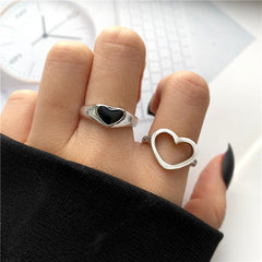 Vintage Hollow Butterfly Ring Set for Women - 22 Pieces